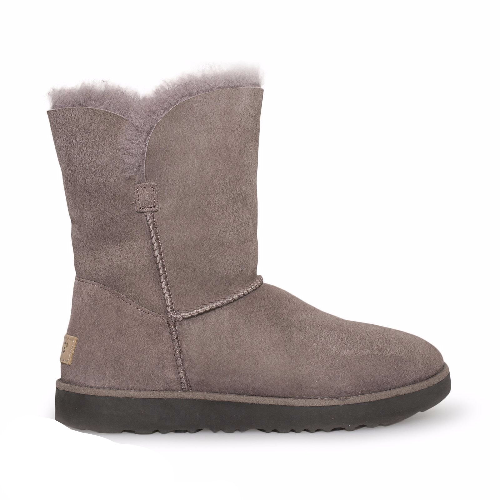 UGG Classic Cuff Short Stormy Grey Boots