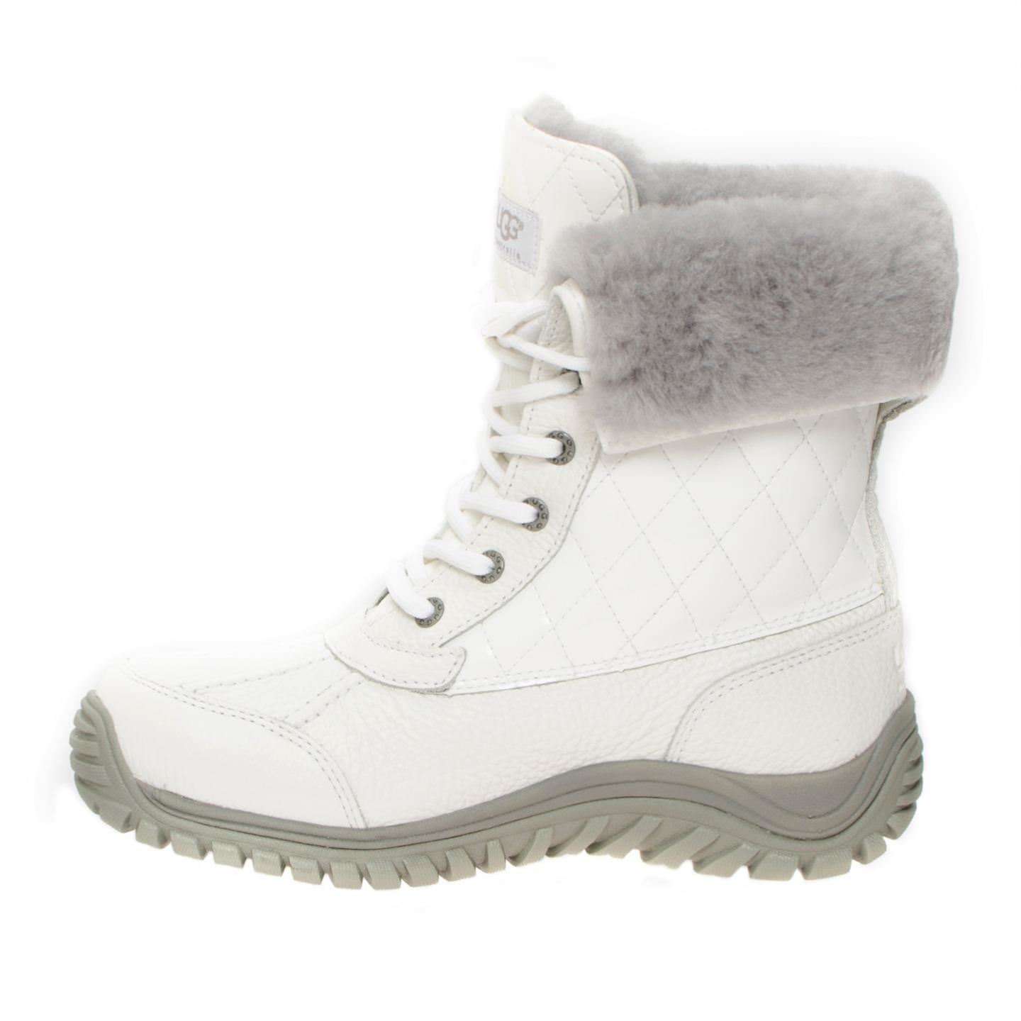 UGG Adirondack Quilted White Boots