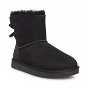 UGG Mini Bailey Bow II Black Boots - Youth