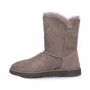 UGG Classic Cuff Short Stormy Grey Boots