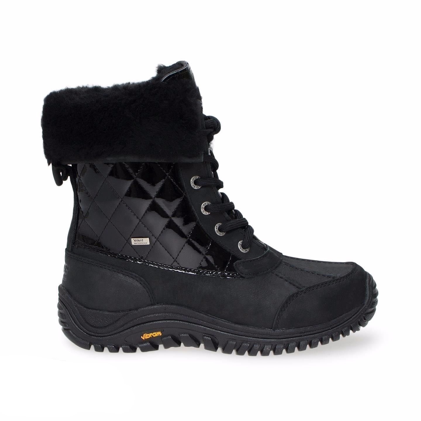 UGG Adirondack Quilted Black Boots