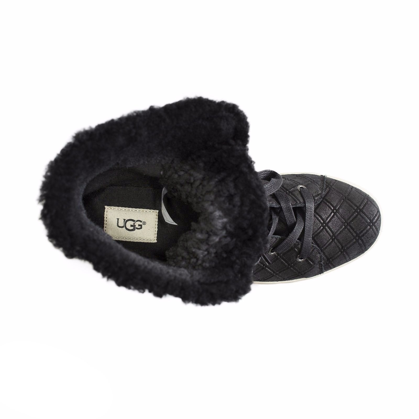 UGG Croft Double Diamond Black Shoes