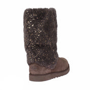 UGG Michy Luxe Diamond Chocolate Boots