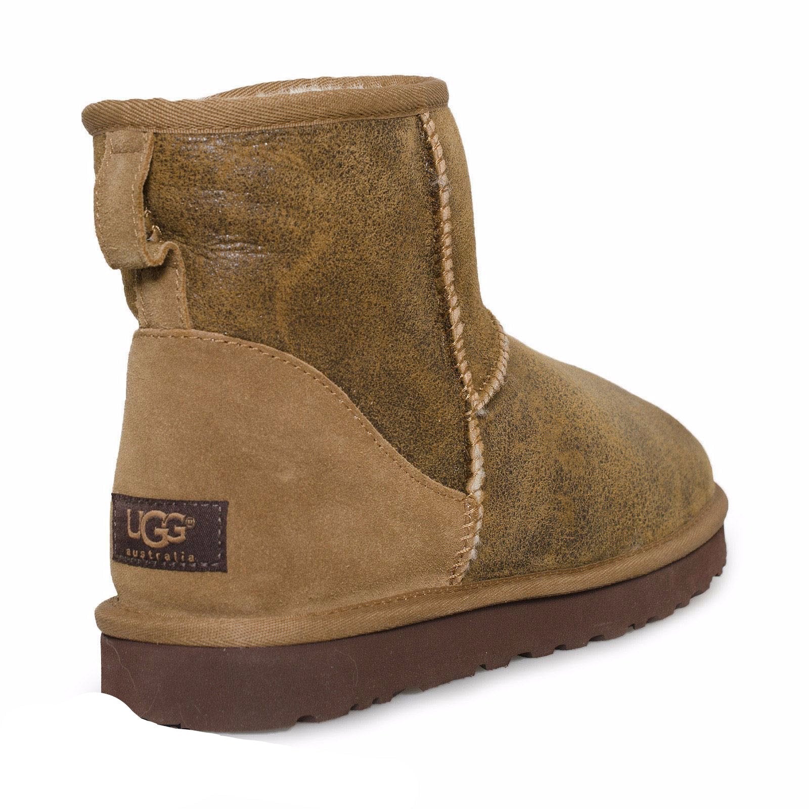 UGG Classic Mini Bomber Leather Chestnut Boots