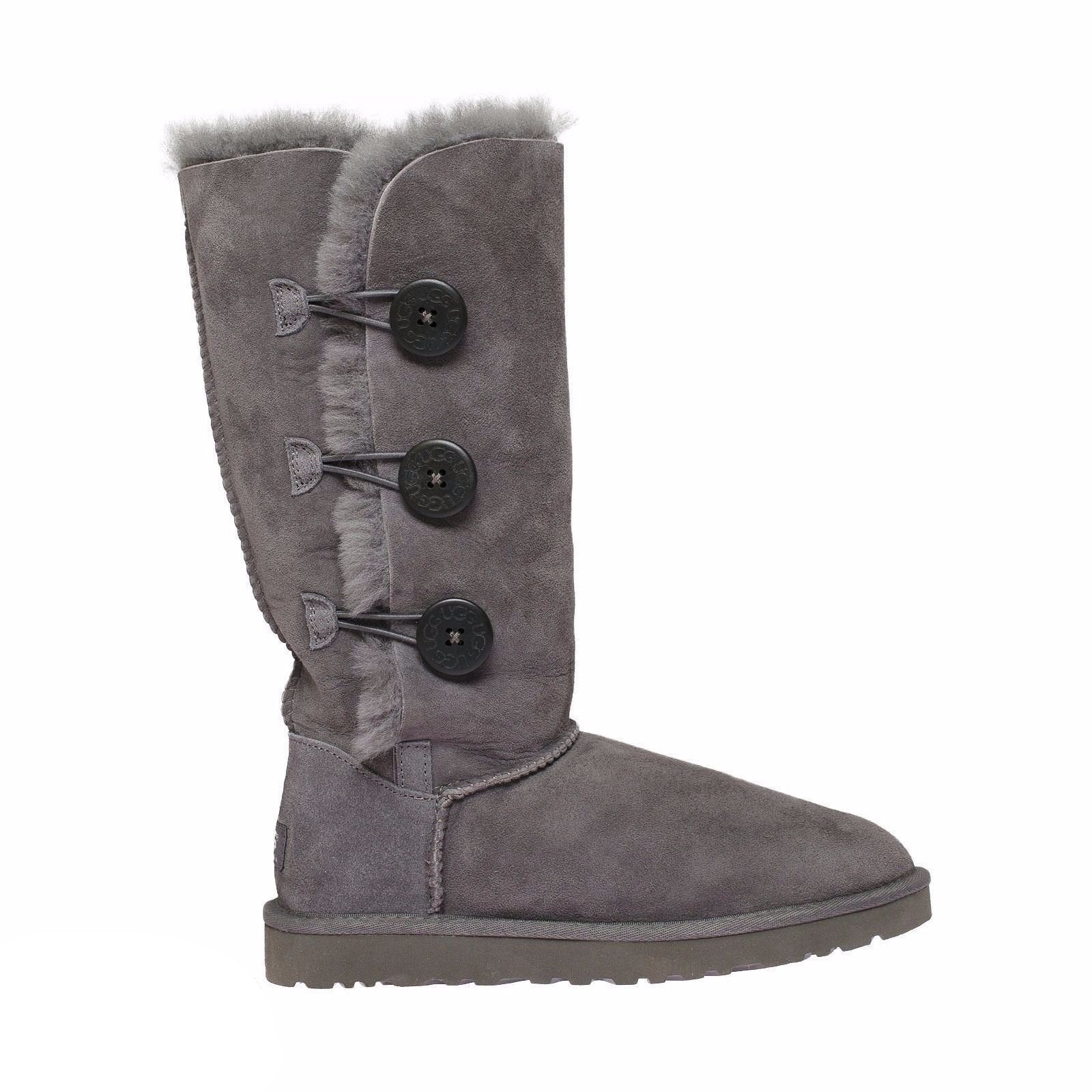 UGG Bailey button Triplet Gray Boots