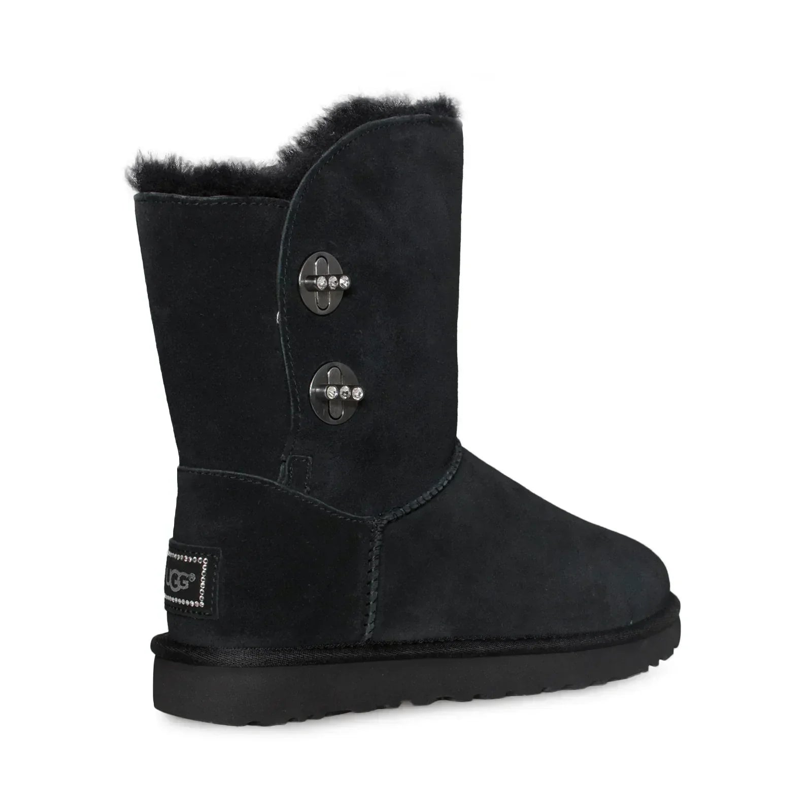 UGG Short Turnlock Bling Black Boots - Women's