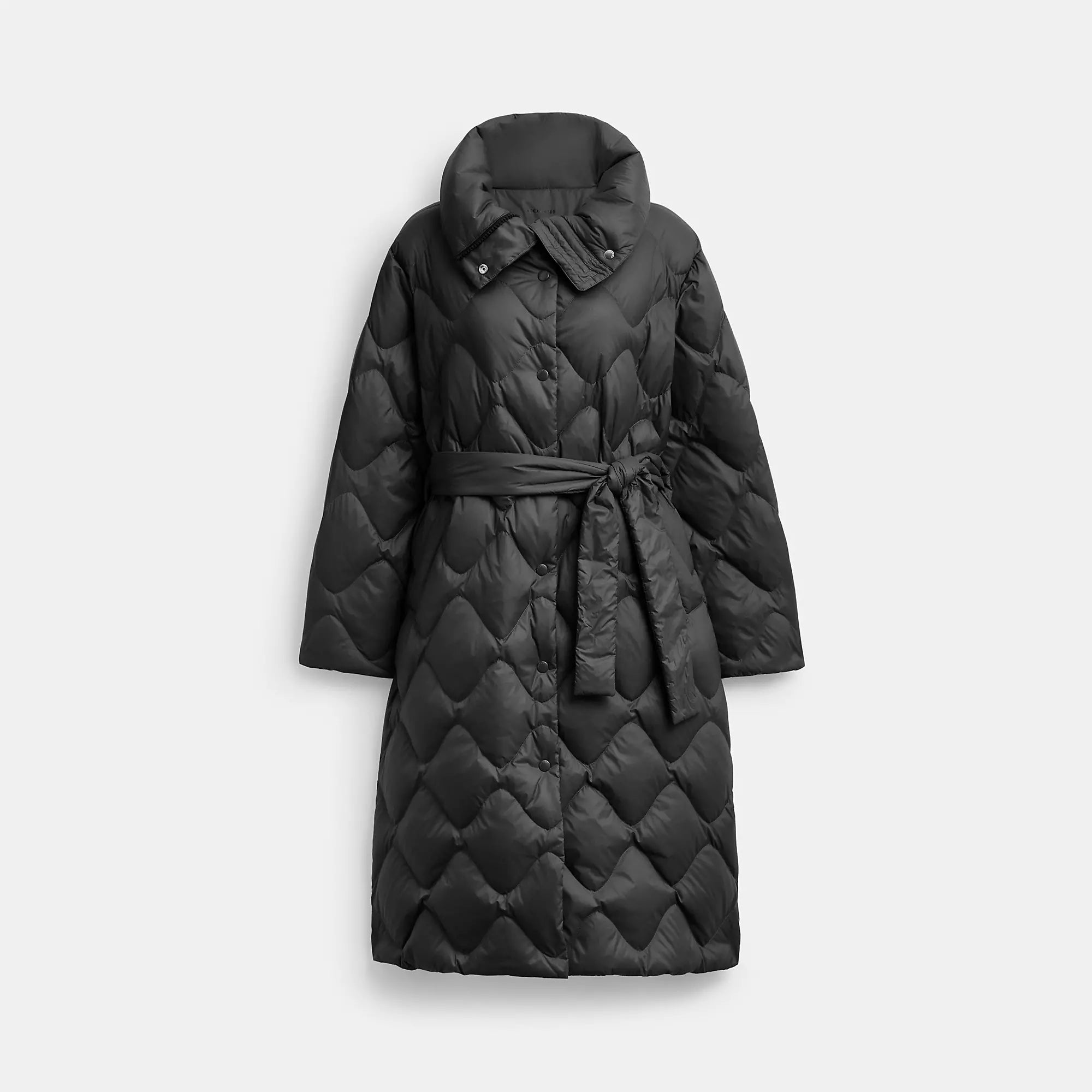 Coach Outlet Quilted Long Puffer In Recycled Nylon