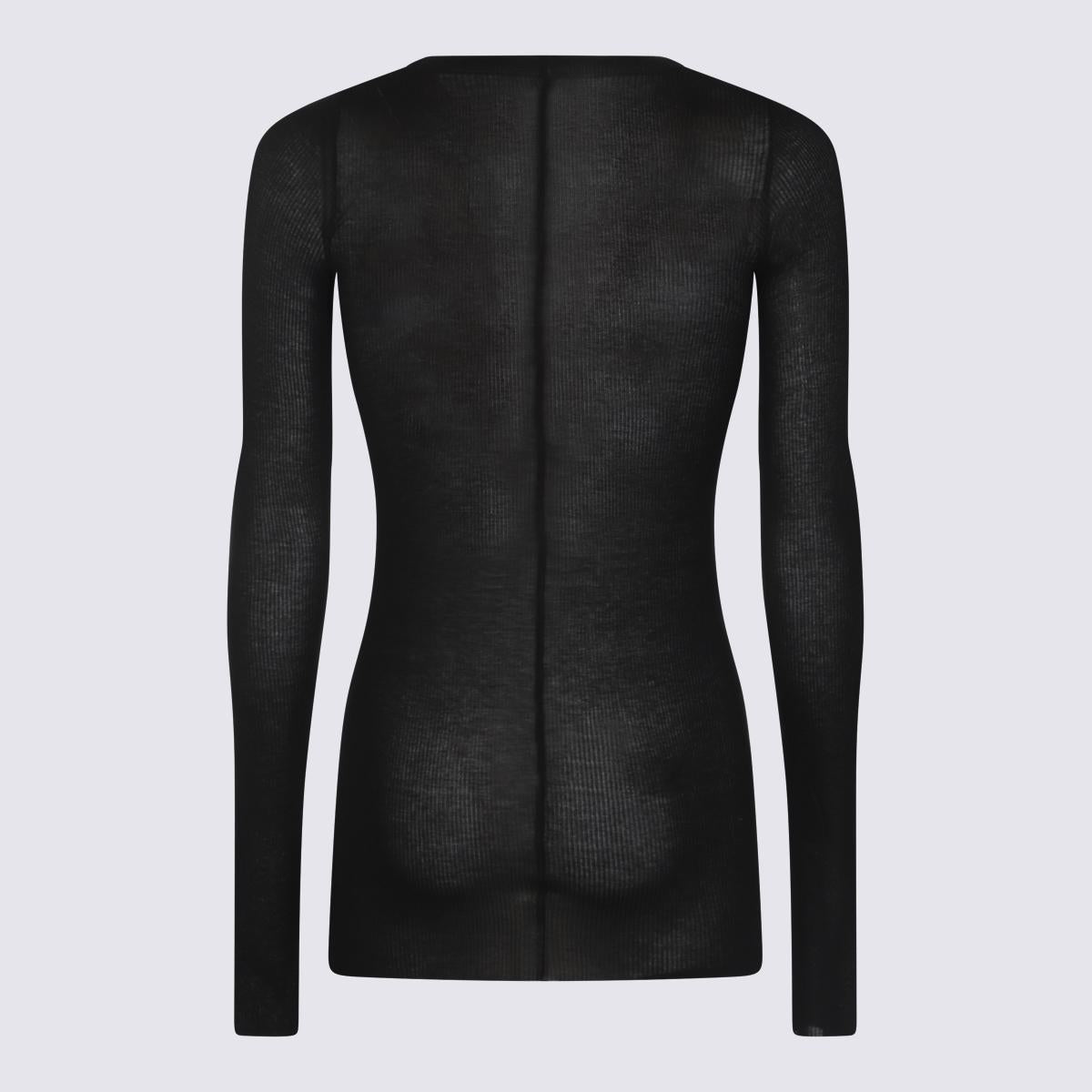 Rick Owens Black Viscose Knitwear