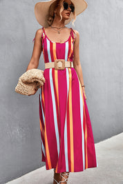 Striped Scoop Neck Cami Dress