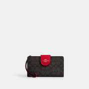 Coach Outlet Phone Wallet In Signature Canvas