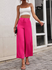 Honey High Waist Slit Wide Leg Pants