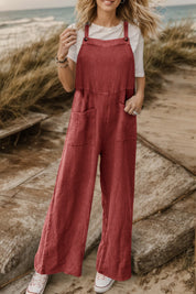 Full Size Wide Leg Front Pocket Jumpsuit