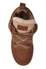 Ugg Lowmel Suede And Mesh Sneakers In Italian Leather