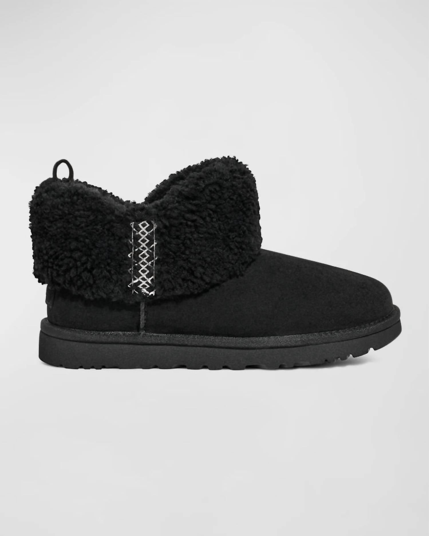 Ultra Mini Braid Boots In Black