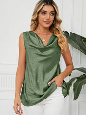 Solid Cowl Neck Top