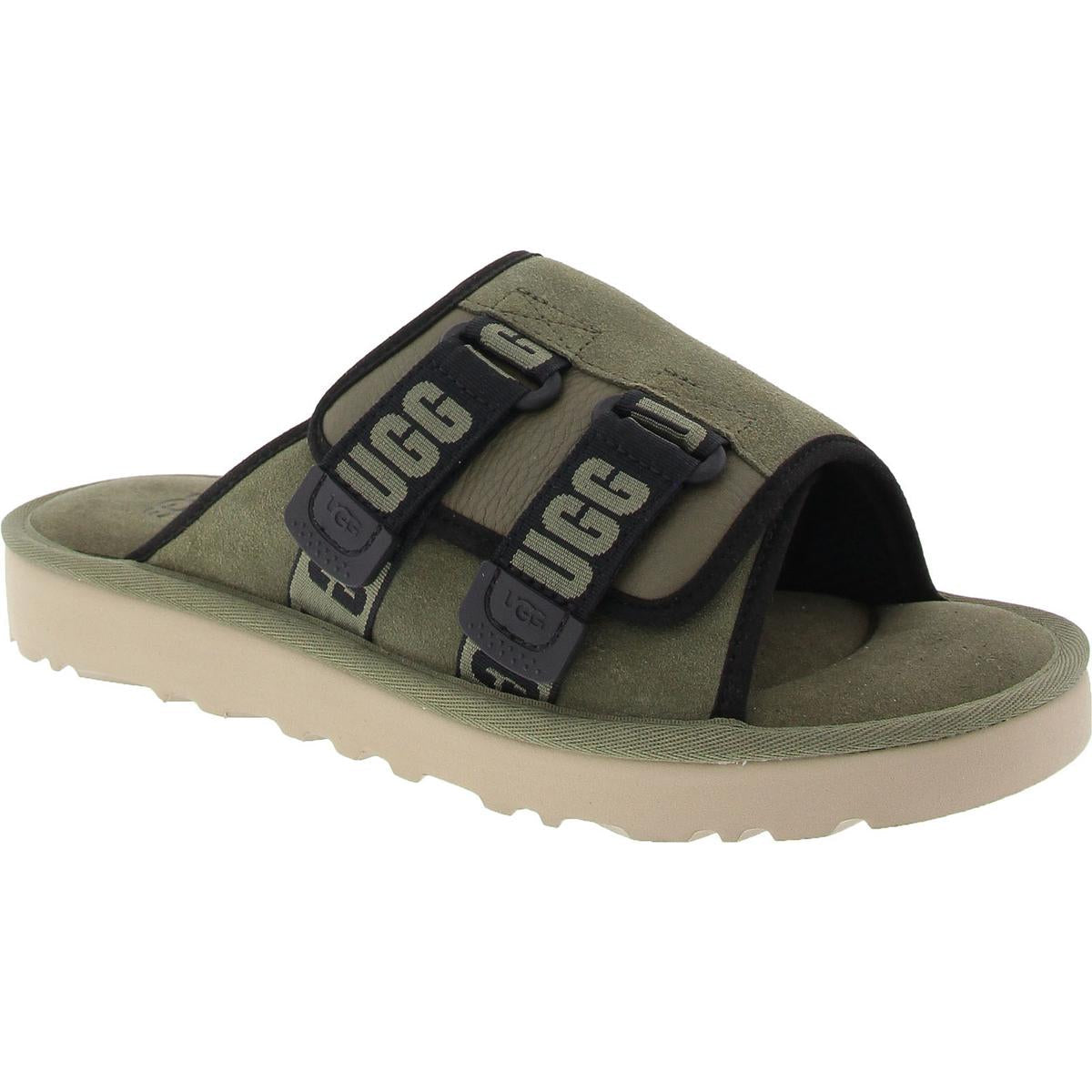 Goldencoast Strap Mens Adjustable Suede Slide Sandals