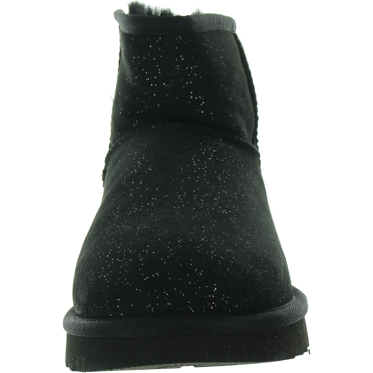 Womens Suede Flat Ankle Boots