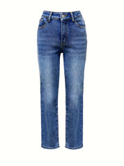 Straight Leg Jeans with Pockets