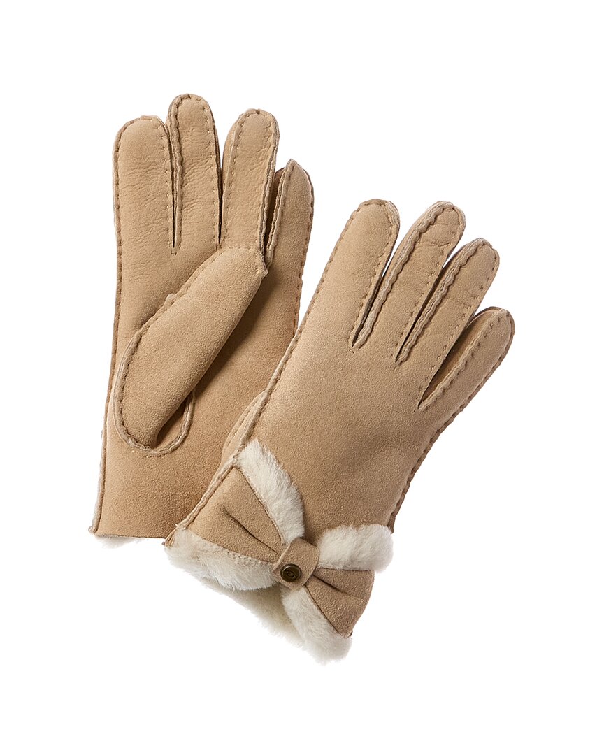 UGG Turned Bow Suede Gloves