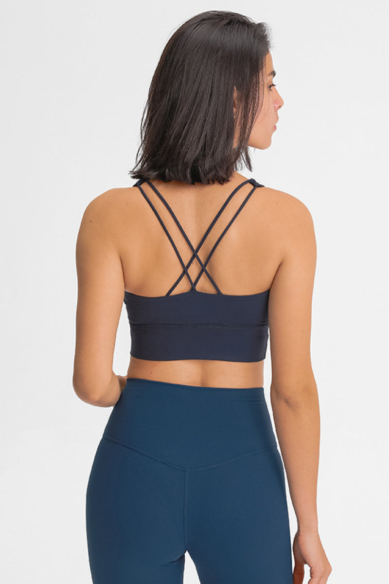 Millennia Double-Strap Cross-Back Sports Bra