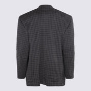 Balenciaga Dark Grey Cotton Blazer