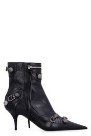 Balenciaga Cagole Patent Pointy Toe Ankle Boots