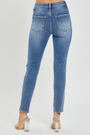 Risen Full Size High Rise Knee Distressed Skinny Jeans