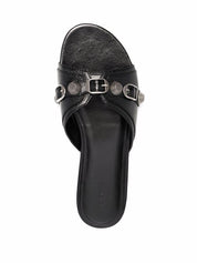 Balenciaga Le Cagole Leather Flat Sandals