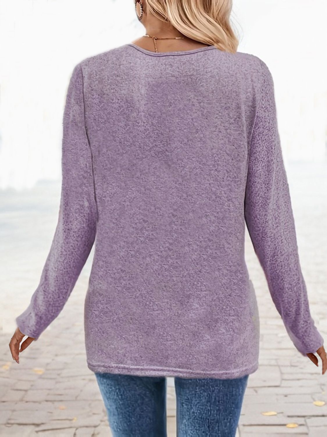 Square Neck Long Sleeve T-Shirt