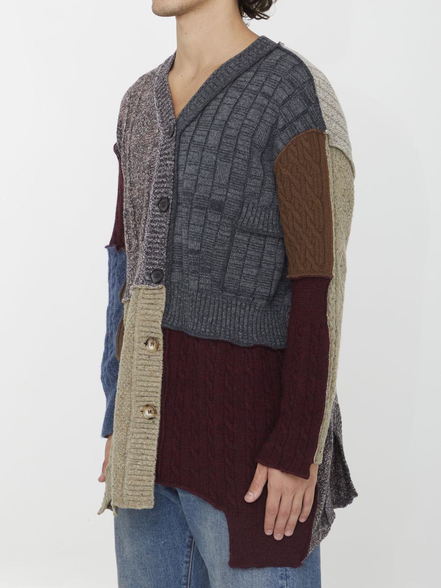 Patchwork Distressed Cardigan