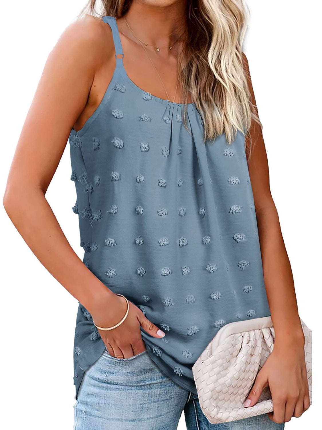 Swiss Dot Scoop Neck Cami