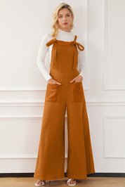 Pocketed Square Neck Wide Strap Jumpsuit