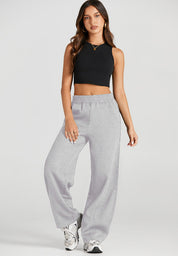 Elastic Waist Sweatpants with Pockets