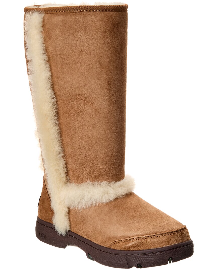 UGG Sunburst Tall Suede & Shearling Boot