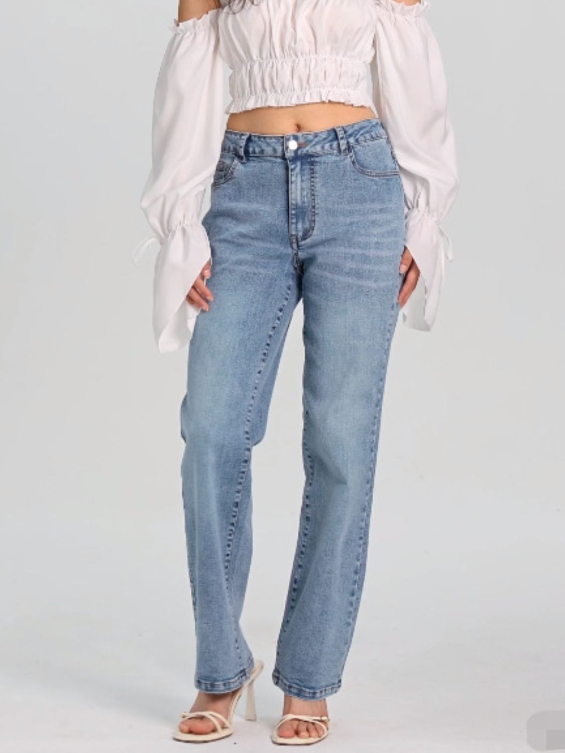 Straight Jeans with Pockets