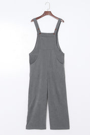 Pocketed Wide Leg Overall