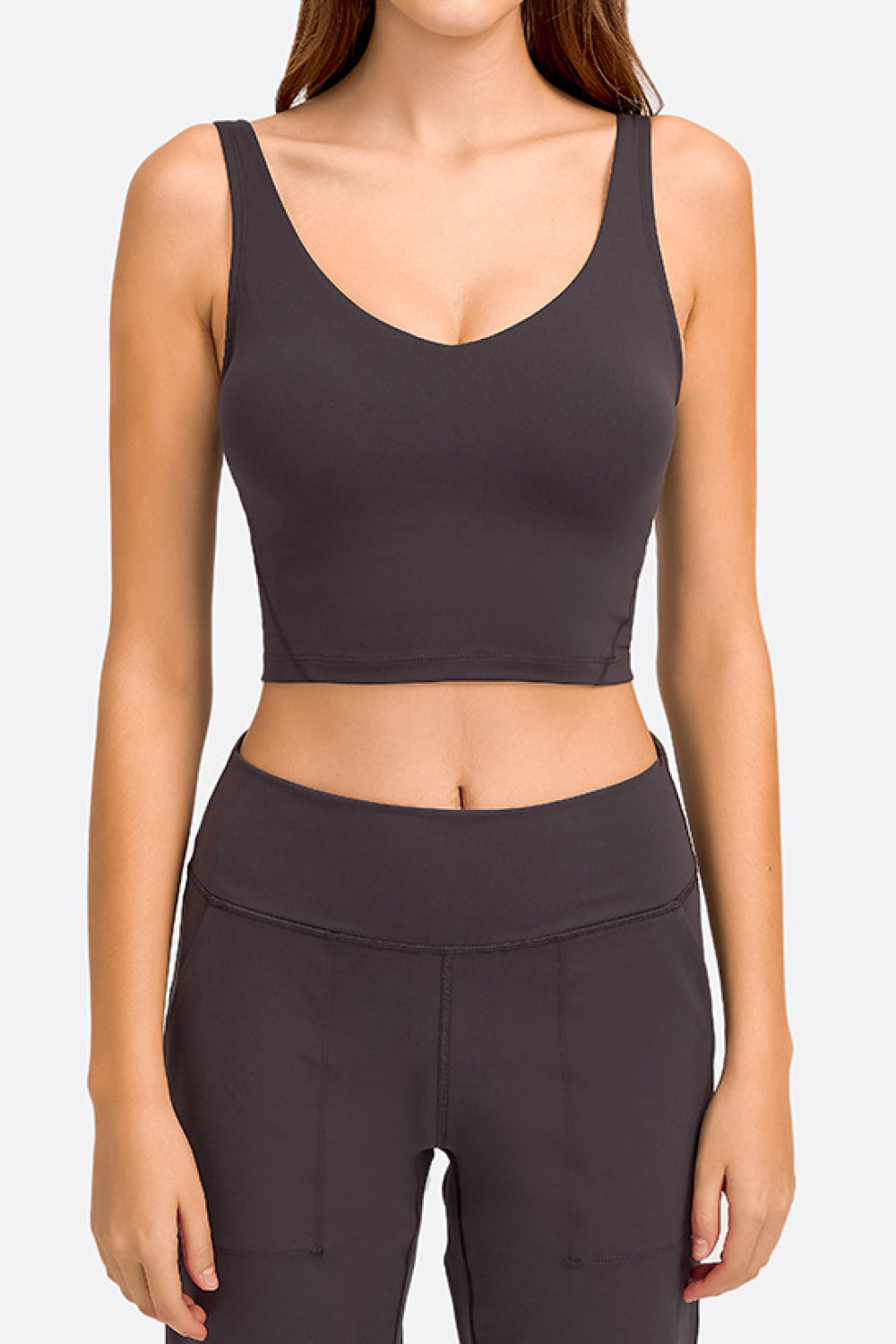 Millennia Deep V-Neck Crop Sports Bra