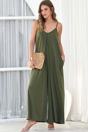 V-Neck Spaghetti Strap Jumpsuit