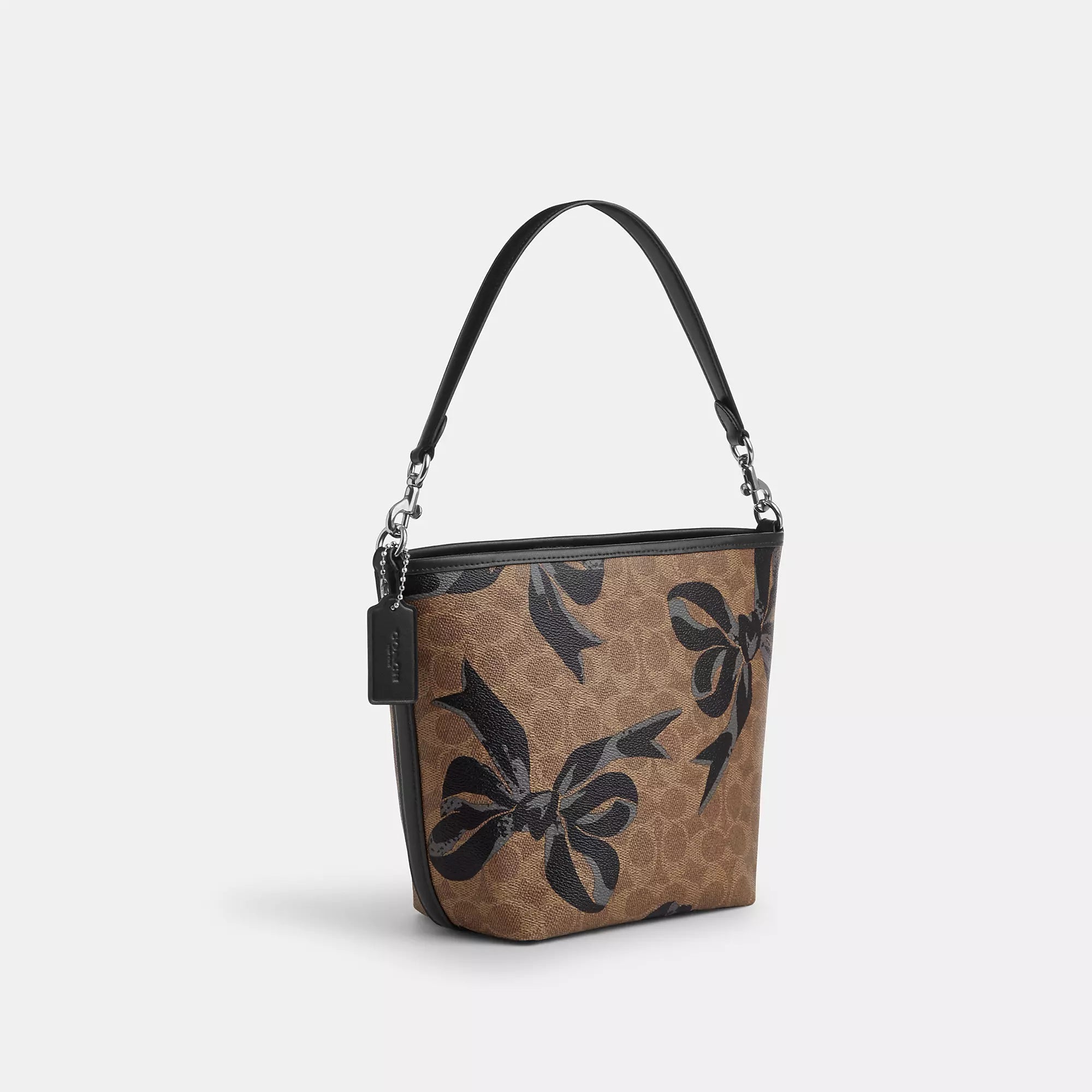 Coach Outlet City Bucket Bag In Signature Canvas With Bow Print