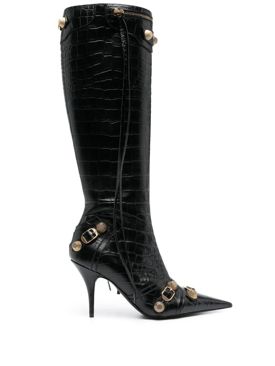 Balenciaga Le Cagole Leather Heel Boots