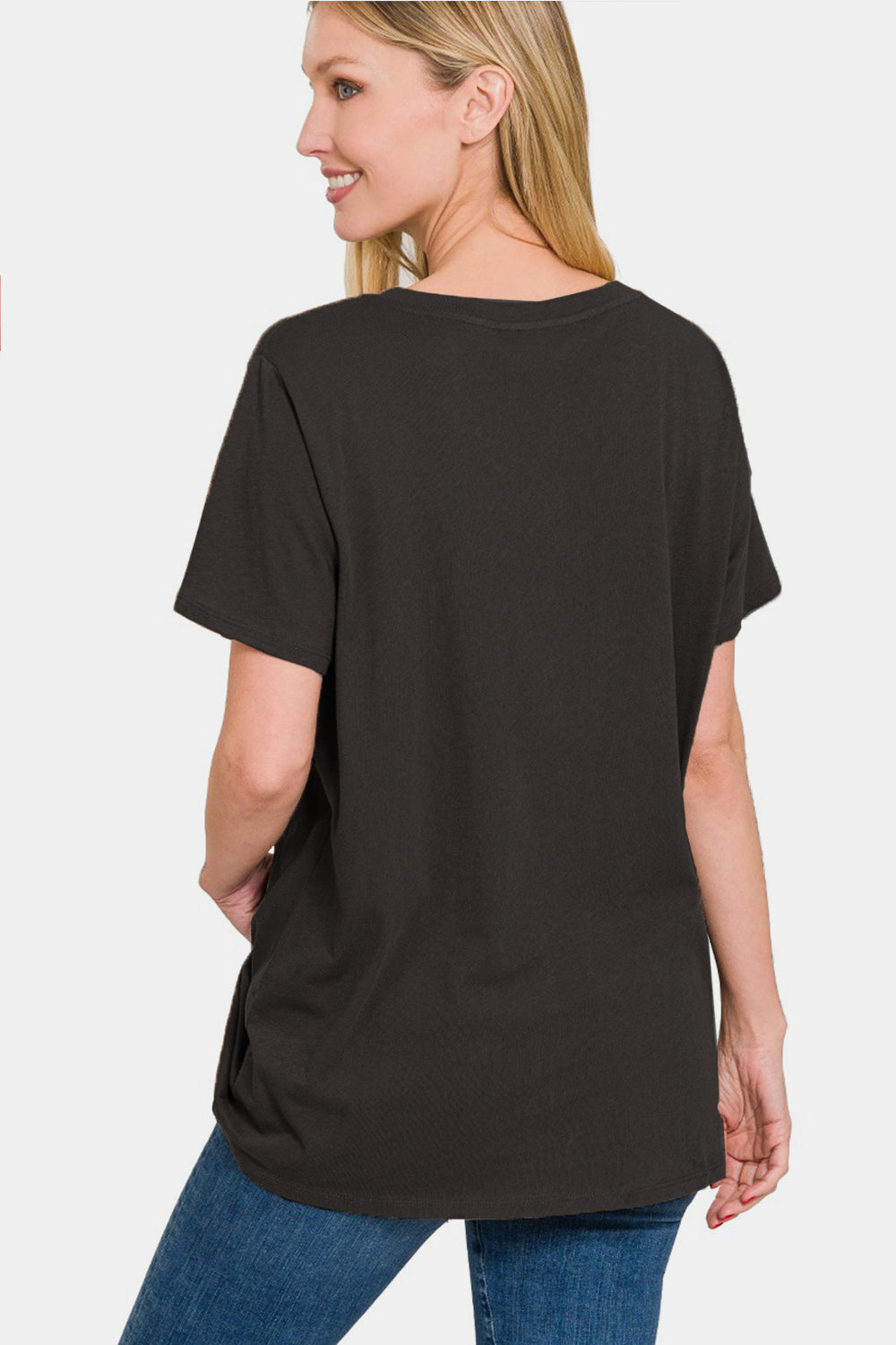 Zenana Full Size V-Neck Short Sleeve T-Shirt