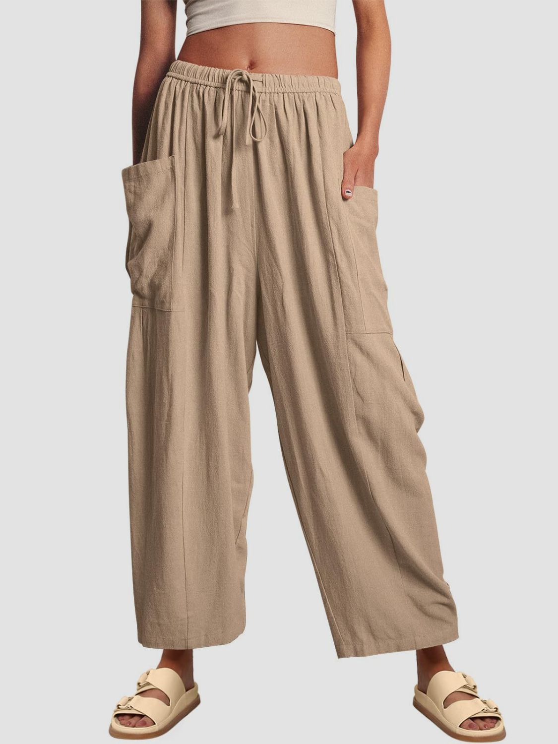 Full Size Wide Leg Pants with Pockets