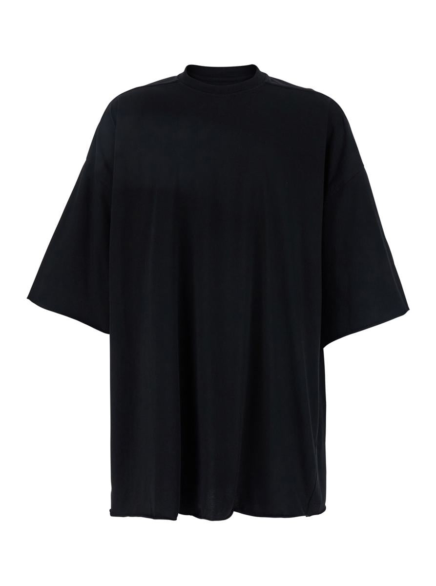 'Tommy T' Black Oversized T-Shirt In Cotton Man