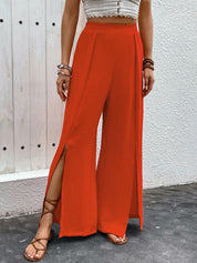 Perfee Slit Wide Leg Pants