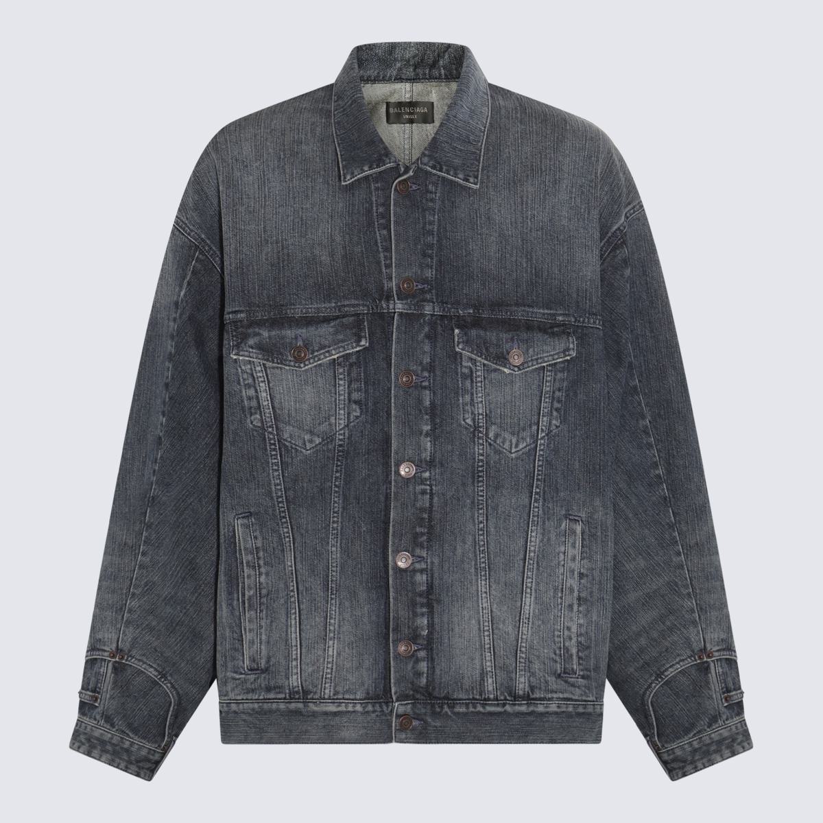 Balenciaga Blue Cotton Denim Jacket