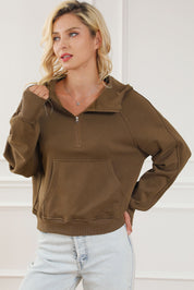 Half-Zip Long Sleeve Hoodie