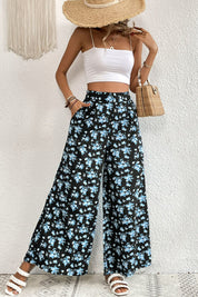 Perfee Floral Pocket Culottes