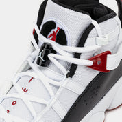 6 Rings Grade School Basketball Shoes (White/Black/Varsity Red) Free Shipping