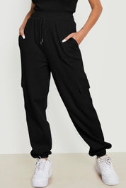 Drawstring Joggers with Pockets