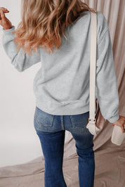 Graphic Round Neck Long Sleeve Sweatshirt